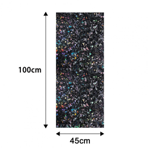 1Roll Anti-UV Blackout Window Tint Film Static Cling Darkening Cover with Decorative Black Half Moon for Windows Doors