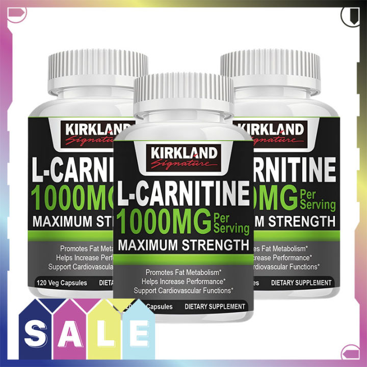 KIRKLAND L-Carnitine 1000mg Capsule เผาผลาญไขมัน  ปรับปรุงประสิทธิภาพการเล่นกีฬา