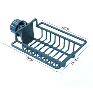 Faucet Storage Rack Kitchen Adjustable Sink Drain Rack Soap Drainer Shelf Sponge Hanging Rod Sink Hanging Holder Sponge