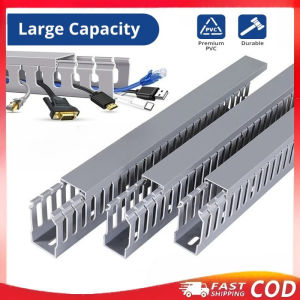 COD PVC cable tray kit with open cable tray cover for wires under desktop cable management system