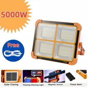 T-ORAS Solar Emergency Light Waterproof LED Camping Light Outdoor Waterproof with USB Charging.