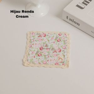 Coaster Kain Floral Bunga-Bunga Renda/Tatakan Gelas/Alas Gelas Property Foto Minuman