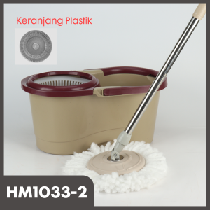 Set Alat Pel Lantai STAINLESS Super Mop Dengan Ember Pencuci Putar | hand preassure rotary mop