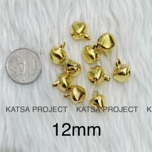 10pcs Chrome/Gold Jingle Bells 6mm 8mm 10mm 12mm 14mm 15mm jewelry