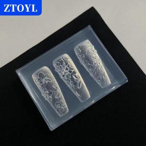 [COD]🔥🔥🔥ZTOYL 3D Mold Silicone Nail Art Decorations DIY Flower Design Templates Mold For Nails Jewelry Crafts Transparent Nails Mold Tool