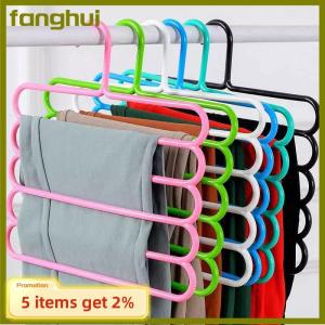 fanghui Clothes Hangers Trousers Hangers Holders Closet Storage Organizers 5 Layers Pants Towel Scarfs Racks Storage Organization