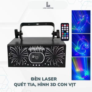 Đèn Laser Chiếu Hình 3D Con Vịt Phiên Bản Mới Quét Tia Hình Dùng Cho Bay Phòng Karaoke…