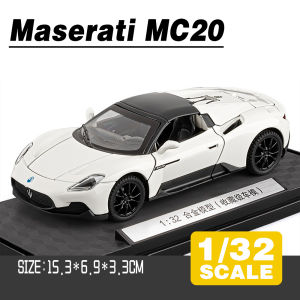 LEO 1:32 Maserati MC20 Diecast โมเดล รถอัลลอยด์รถยนต์ของเล่นคอลเลกชันของขวัญสําหรับเด็กชายสาว ของเล่นเด็ก