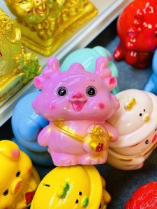 Heo Đất Rồng Nhỏ Cute Size Nhỏ Lợn Đất Ống Tiết Kiệm Đựng Tiền - Heo Đất PiPi