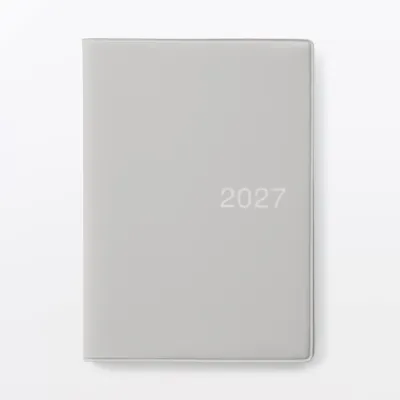 [NEW ARRIVAL] MUJI 2027 Monday Start Monthly/Weekly Planner / From Dec. 2026 Grey No Rokki/Holidays/Moon Phases