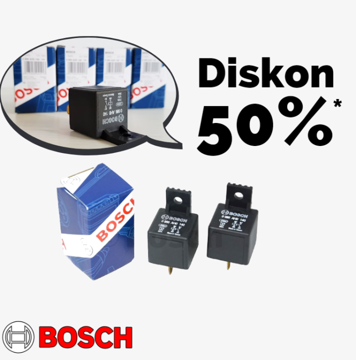 Bosch 12V 30A Relay Bosch relay 4 kaki 12 24 volt 30 ampere 4 pin