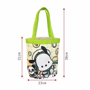 ABS Beg Kanvas Sanrio Tote Bucket Hello Kitty Kuromi My Melody Cute Anime Bag Wanita Budak Perempuan Handbag Lunch Bags Large Capacity Shopping 手提包