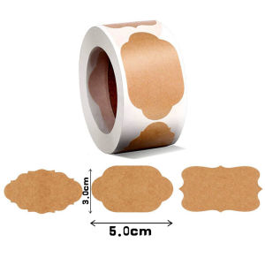 Sticker Label Kraft/Blank Kraft Paper/Sticker Kraft Paper/Paper Tags Sticker/Irregular Blank Kraft / Label Sticker(300 Pcs)