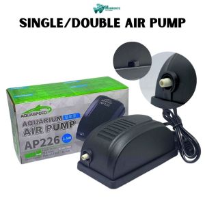 Aquaspeed Aquarium Single Double 4-Way Air Pump Oxygen AP226 AP556 AP868  2.5 Watts 5 Watts 8 Watts