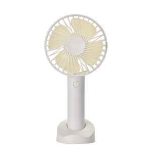 WHITE MINI FAN RECHARGEABLE WITH USB WIRED INCLUDED 3 SPEEDS