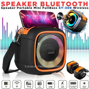 Speaker Bluetooth SY-308 Bluetooth 5.0 TWS Hi-Fi Sound Portable Audio Wireless Super Bass Mini Stereo - Speaker Bluetooth / Speaker Bluetooth Portable SY 308 Wireless ~TFA