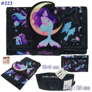 Dompet Lipat Mermaid Hitam Anak Perempuan / Dompet Anak Disney Black Ariel Mermaid / Dompet Anak Perempuan Girl
