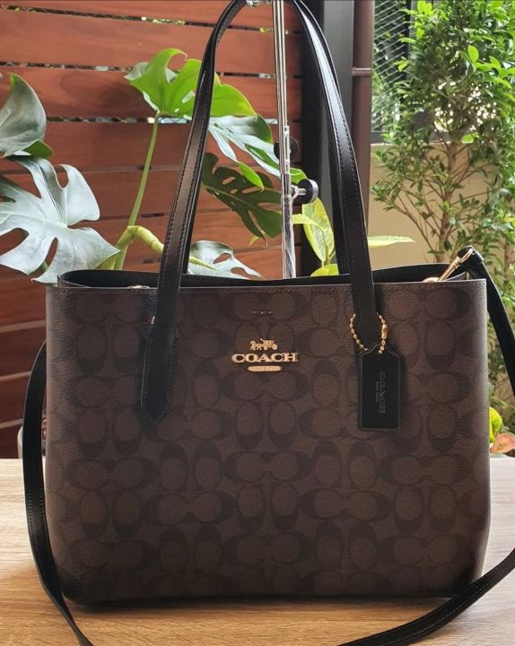 Authentic Coach Avenue Carryall In Signature Canvas F48735 Women s Shoulder Bag With Sling F48735 Brown Lazada PH