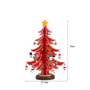 MIRELINA Thủ công mỹ nghệ Đồ trang trí cây thông Noel Cấu trúc âm thanh nổi Vật liệu gỗ Đồ trang trí Giáng sinh Cao cấp Kích thước nhỏ Cây thông Noel tự làm Trang chủ