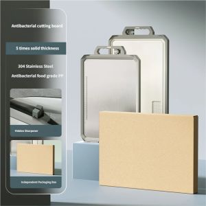 316 Stainless Steel Cutting Board Double Sided Antibacterial Chopping Board Household Food Grade