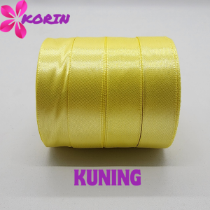 PITA SATIN 3/4 INCH (2 CM) / PITA SATIN WARNA / 20 YARDS PER-ROLL / PITA KADO WARNA-WARNI