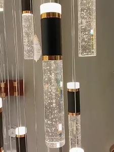 Modern Light Luxury Crystal Bubble Pendant Light for Restaurant Bar Counter Bedroom and Bedside Duplex building loft Apartment pendant light