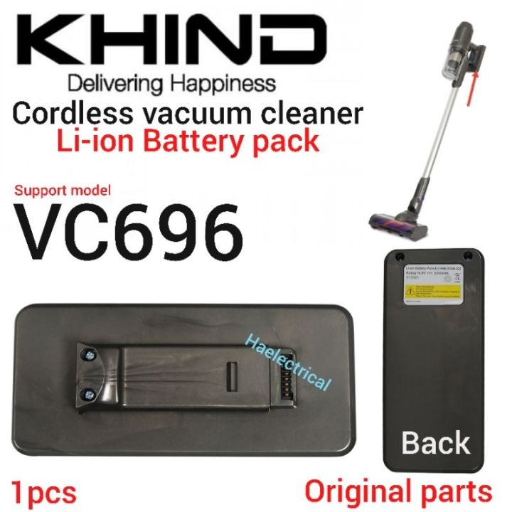 KHIND Vacuum Cleaner Liion Battery VC696 (1PC) Lazada