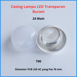 Casing Lampu LED Transparan Mika Buram 25 30 35 40 45 50 Watt Lengkap Housing LED