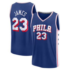 In stock 2026 new NBA embroidered basketball jersey 76ers #   23JAMES James Europe and America