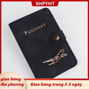 [COD] SHPYHT Giao hàng địa phương Ví đựng hộ chiếu chống nước Bao da PU du lịch Ví đựng thẻ tín dụng Đẹp mắt Sổ hộ chiếu dành cho nữ nam Bìa hộ chiếu
