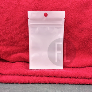 Flonel 100pcs Sachet Pearlized Transparant Front Ziplock - Kemasan Plastik Klip Putih Kombinasi Transparan