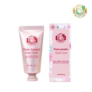 Milk Plus & More ครีมทาหัวนม ป้องกันหัวนมแตก รักษาหัวนมแตก Pure Lanolin - nipple cream 15g ครีมบำรุงผิว ทาหัวนมและผิวแห้ง มิลค์พลัส แอนด์ มอร์