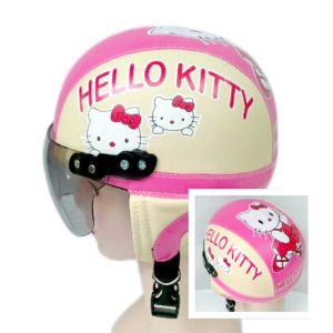 Helm Anak retro Polos Strip kaca riben untuk Usia 1 sampai 4 Tahun