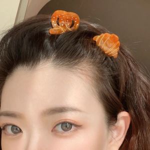 GAI39 Small Creative Party Headwear Mini Shark Clip Hair Crab Clip Ponytail Holder Bread Croissant Girls Hairpins Korean Hair Clips Women Hairgrips Cloud Star Acetate Hair Claw