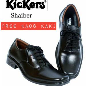 Sepatu Kickers Pantofel Tali Shaiber Sepatu Kerja Pria Formal READY BIG SIZE UKURAN BESAR 45 46 47 (Free Kaos Kaki)
