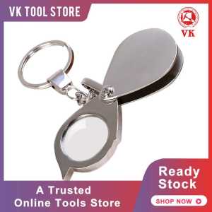 Portable 15X Folding Key Ring Magnifier Key Chain Magnifying Glass Loupe