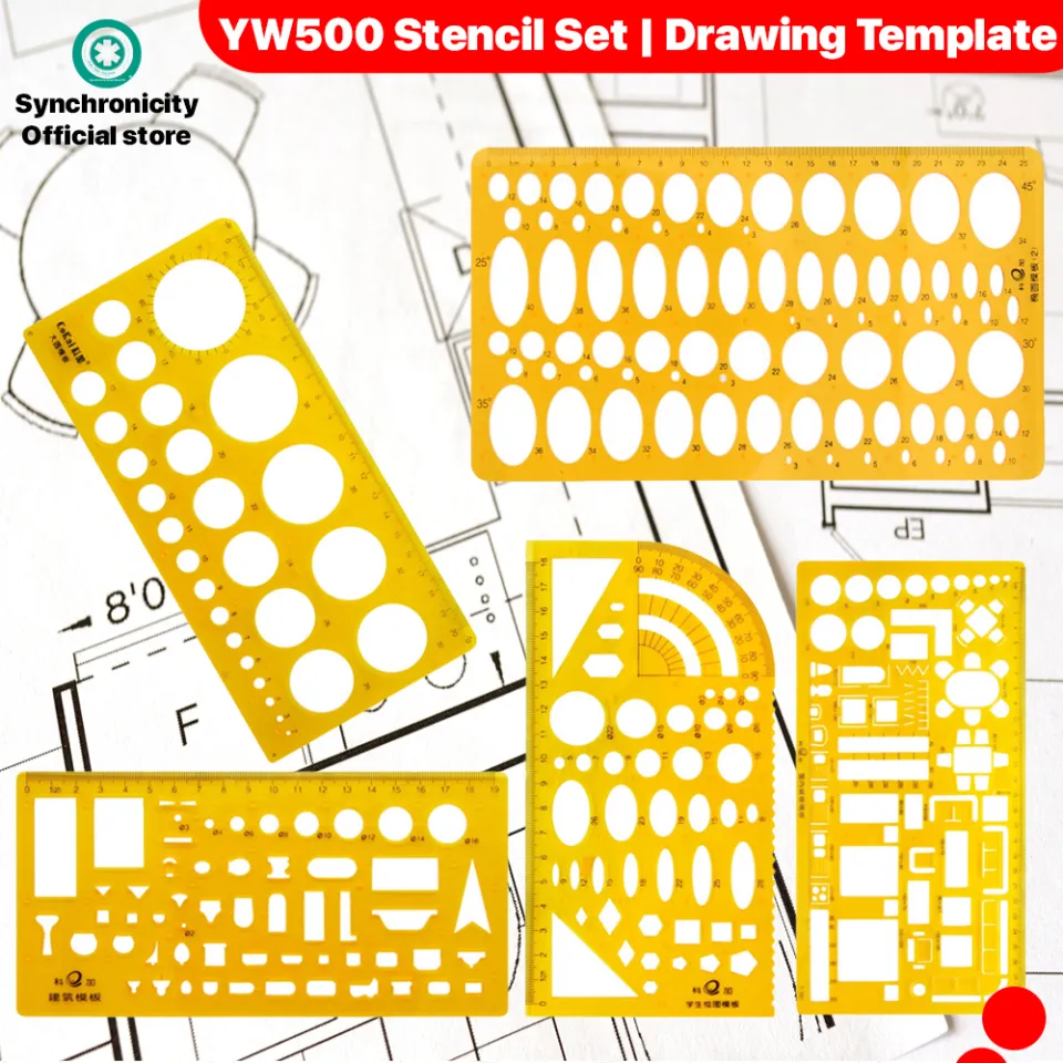 Circle Templates Oval Templates Measuring Rulers Geometric Drawing Templates Stencils Clear