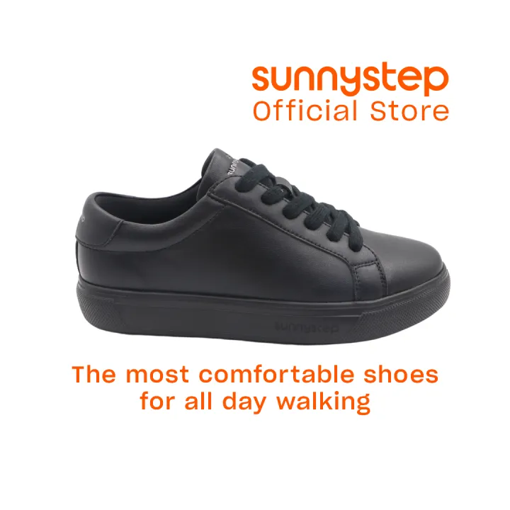 Sunnystep Elevate Sneaker Black Most Comfortable Walking Shoes