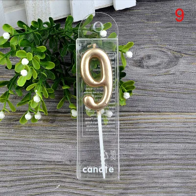 1pc Gold Number Candle Cake Topper Party Decoration Happy Birthday Wedding Anniversary