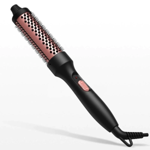3-in-1 Styling Brush with Hair Straightener Curler & Hair Curler