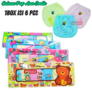 Set 12 Pcs Celana Pop Ana Smile&Happy Time Nyaman untuk Bayi 0-6 Bulan-Aurora Store