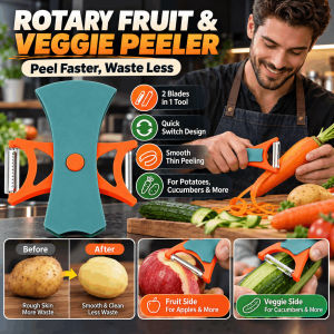 2-in-1 Household Rotary Fruit Peeler Versatile Stainless Steel Potato Peeler and Grater Portable Vegetable Fruit Peeling Knife