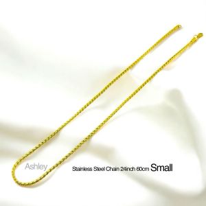Punk Men/Woman Stylish Solid Link Chain Necklace Stainless Steel Twist Wrap Chains 60cm