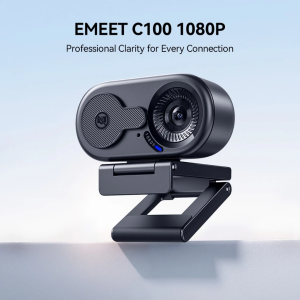 EMEET Webcam HD with Microphone 4k/1080P 30FPS 200W Pixels Light Correction Fixed Focus Privacy Cover Plug&Play For PC Live Broadcast