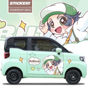 Wuling Miniev Car Stickers Powerpuff Girls Car Body Sticker Decoration
