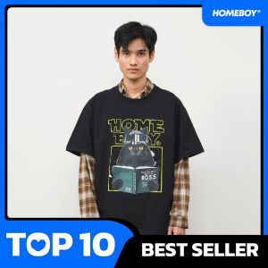 "ขายดี ส่งเร็ว กทม 1 วัน" HOMEBOY เสื้อยืดผู้ชาย เสื้อ OVERSIZE เสื้อยืดสีพื้น เสื้อเท่ๆ ลาย HB.CATVADER