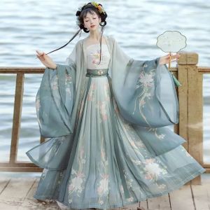 Traditional Dress Women Ancient Embroidery Dance Fairy Costume Cosplay Tang Dynasty Female Skirt Set Chinese Hanfu2026