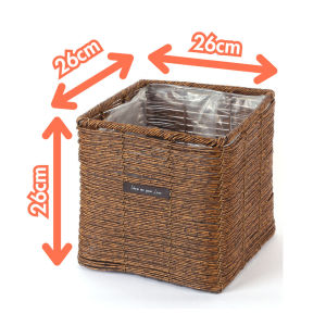 Woven Rattan Planter Basket Indoor Plant Pot Cover | Sea Grass Corn Husk Decoration for Large Artificial Flower Vase