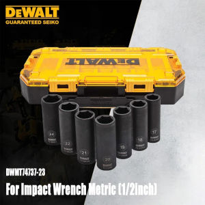 Dewalt DWMT74737-23 Bộ dụng cụ tay áo dài tác động 7 chiếc Metric (1/2 inch) Thích hợp cho cờ lê tác động để thắt chặt và tháo vít đai ốc