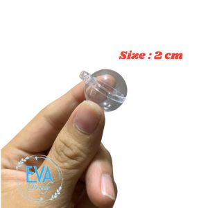 Quả Bóng tròn Nhựa Trang Trí Trong Suốt Đường Kính 2 Cm